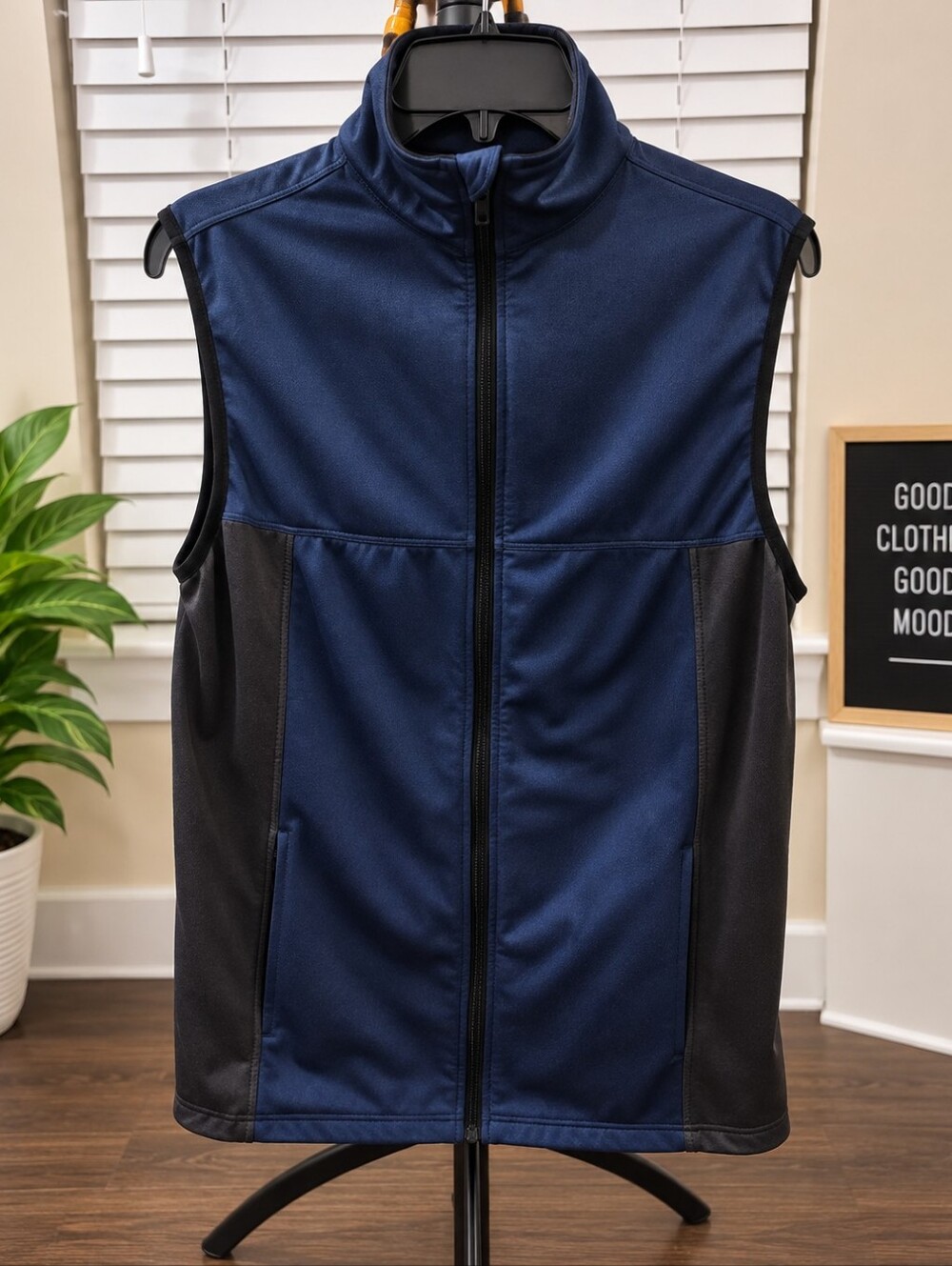 Great Northwest Clothing Company Navy and Black Men's Softshell Vest
